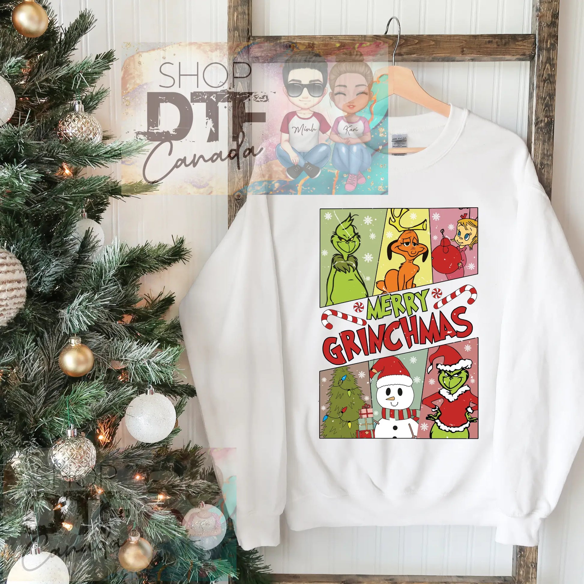 Christmas - Grinch - vintage merry grinchmas - Shirts & Tops