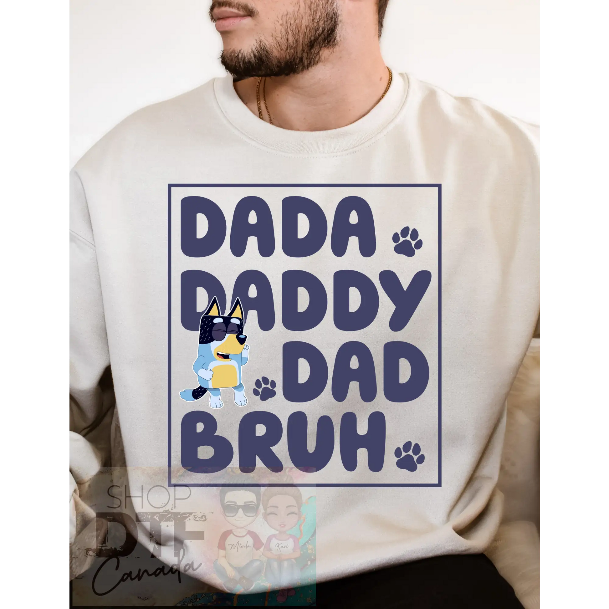 Dad - Bluey - Dada Daddy Dad Bruh - Shirts & Tops